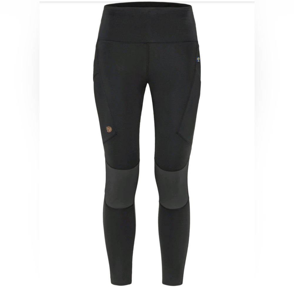 Fjallraven Abisko Trail Tights Black Women’s Size S Hiking Cargo Pockets